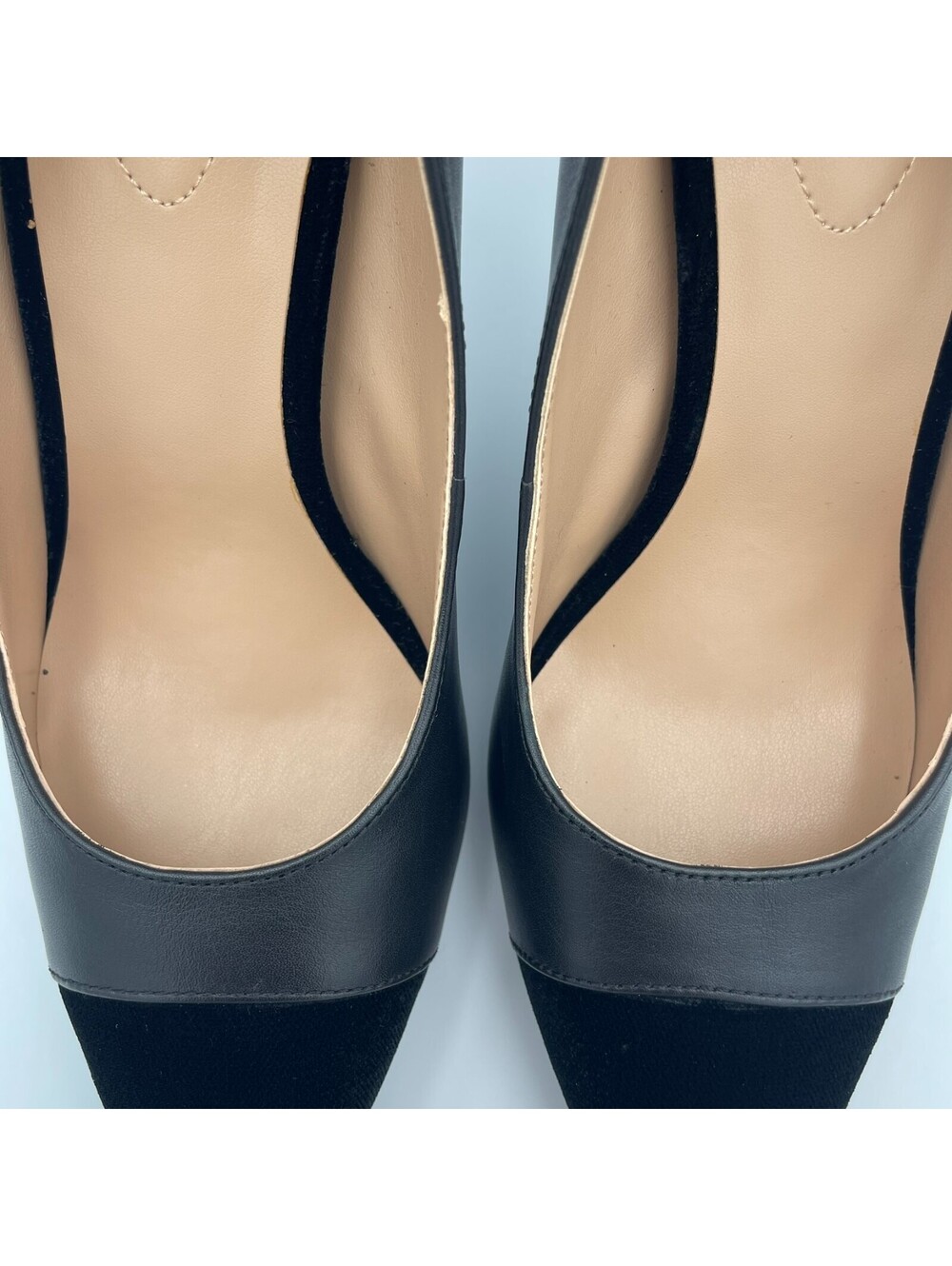 Lauren Ralph Lauren Pointed Toe Pumps Womens 8.5 Black Suede Tip 3.5in Heels - Picture 7 of 10